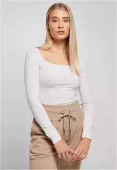 Рубашка с длинными рукавами URBAN CLASSICS " Urban Classics Women's Ladies Organic Longsleeve Body", цвет Softlilac