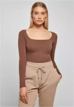 Рубашка с длинными рукавами URBAN CLASSICS " Urban Classics Women's Ladies Organic Longsleeve Body", цвет Bark