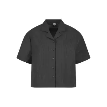 Рубашка с длинными рукавами URBAN CLASSICS " Urban Classics Ladies Seersucker Shirt", черный