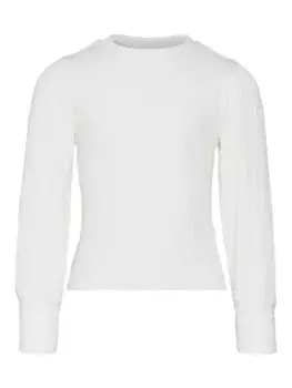 Рубашка с длинными рукавами Vero Moda для девочек "VMLINA LS O-NECK TOP JRS GIRL" Vero Moda Girl, белый