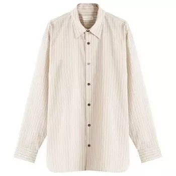 Рубашка с длинными рукавами в полоску Croom Dries Van Noten, серый