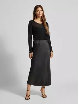 Рубашка с длинными рукавами в полупрозрачном исполнении Oui, черный