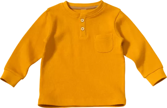 Рубашка с длинными рукавами вафельной структуры желтая размер. 110 10шт ALANA