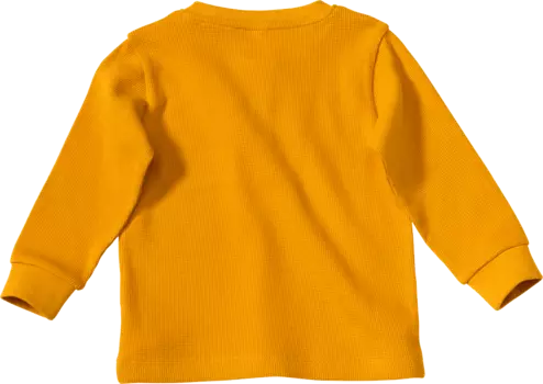 Рубашка с длинными рукавами вафельной структуры желтая размер. 128 1ч ALANA