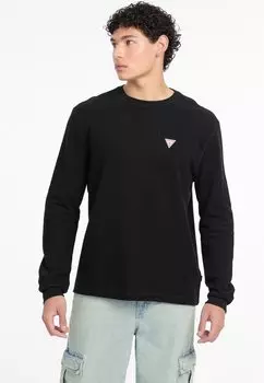 Рубашка с длинными рукавами WAFFELMUSTER MINI-DREIECK Guess Jeans, черный