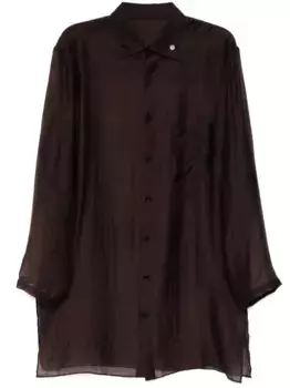 Рубашка с длинными рукавами Yohji Yamamoto, коричневый