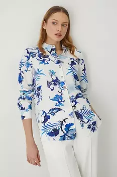 Рубашка с добавлением льна Medicine, белый