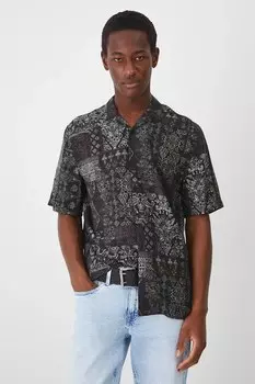 Рубашка с добавлением льна Medicine, черный