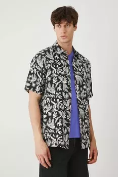 Рубашка с добавлением льна Medicine, черный