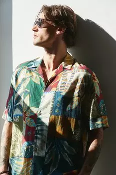 Рубашка с добавлением льна Medicine, мультиколор