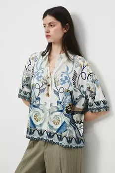 Рубашка с добавлением льна Medicine, мультиколор