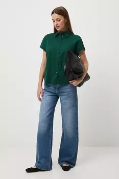 Рубашка с добавлением льна Medicine, зеленый