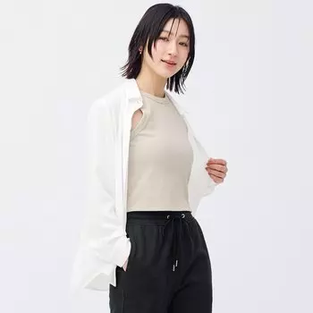 Рубашка с драпировкой GU, белый