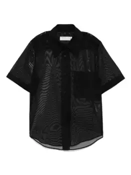 Рубашка с драпировкой Toga, черный