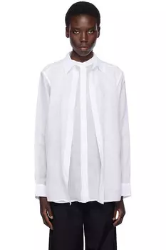 Рубашка с двойным воротником Toteme, белый