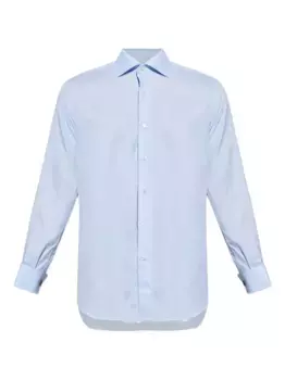 Рубашка с двойными манжетами Brioni, синий