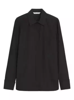 Рубашка с двойными манжетами MAX MARA, черный