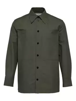 Рубашка с двумя карманами JIL SANDER, зеленый