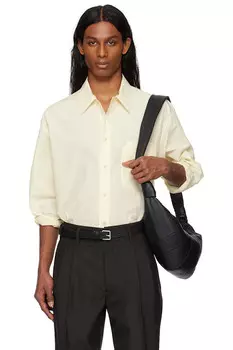Рубашка с двумя карманами Lemaire, цвет almond milk