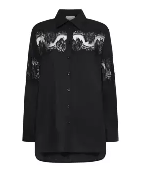 Рубашка с фабиолой Semicouture, черный