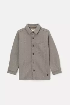 Рубашка с фактурным рисунком «елочка» Генри Angel & Rocket, серый