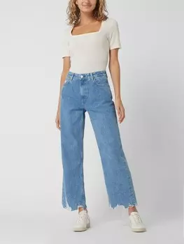 Рубашка с фестончатым подолом модель "Вал" Pieces, молочный