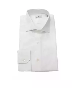 Рубашка с французским воротником из хлопка Bagutta, белый