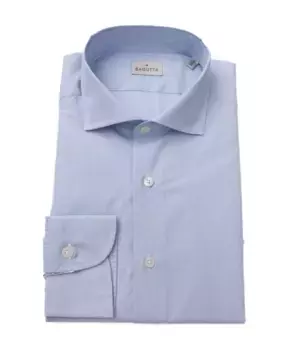 Рубашка с французским воротником: неподвластная времени элегантность Bagutta, синий