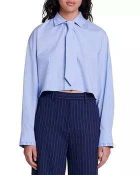 Рубашка с галстуком Maje Cevatte, синий