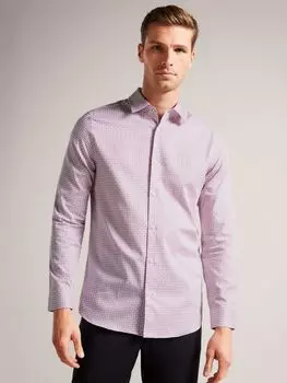 Рубашка с геометрическим принтом Ted Baker Conifur, светло-розовая