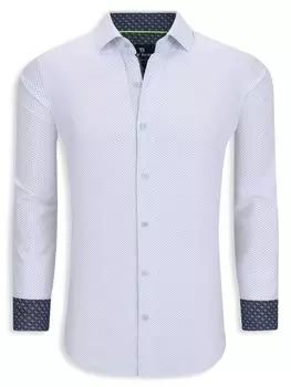 Рубашка с геометрическим принтом Tom Baine, белый