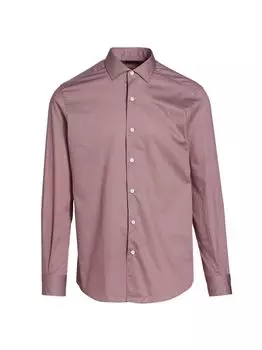 Рубашка с геометрическим рисунком и пуговицами спереди ZEGNA, красный