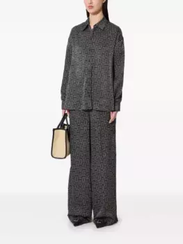 Рубашка с геометрическим узором KENZO, черный