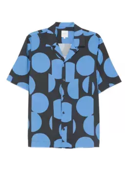 Рубашка с геометрическим узором Paul Smith, синий