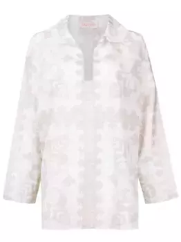 Рубашка с геометричным принтом VALENTINO GARAVANI, нейтральный