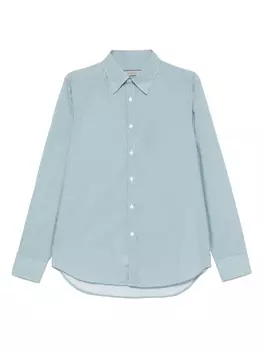 Рубашка с геометричным узором Canali, зеленый