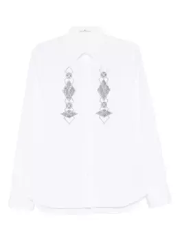 Рубашка с геометричным узором Ermanno Scervino, белый