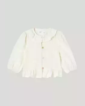 Рубашка с голым воротником для девочки Baby El Corte Ingls, цвет Blanco roto