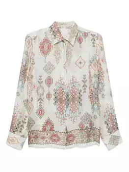 Рубашка с графическим принтом Ermanno Scervino, серый