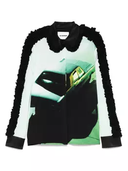 Рубашка с графическим принтом Jil Sander, черный