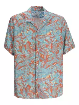 Рубашка с графическим принтом Paul Smith, синий