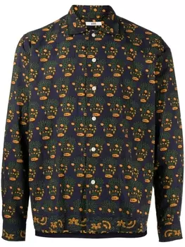 Рубашка с графичным принтом BODE, синий