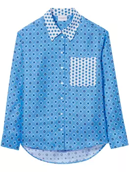 Рубашка с графичным принтом Claudie Pierlot, синий