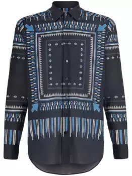 Рубашка с графичным принтом ETRO, черный