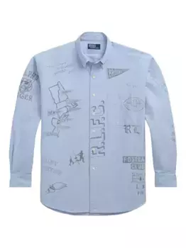 Рубашка с графичным принтом POLO RALPH LAUREN, синий