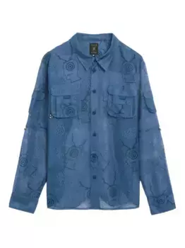 Рубашка с графичным принтом SOUTH2 WEST8, синий