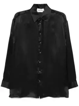 Рубашка с графичным принтом Tessitura Body Couture, черный