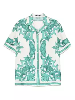 Рубашка с графичным принтом VERSACE, зеленый
