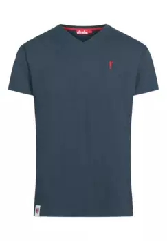 Рубашка с грубым принтом "Basic Kippes", производство Португалия, качество Flam Derbe, цвет морской волны