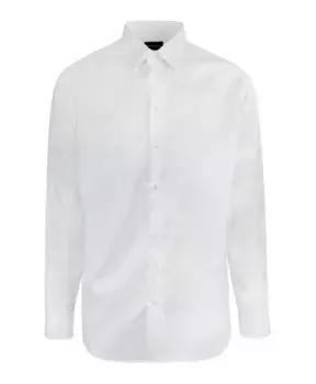 Рубашка S из эластичного хлопка Emporio Armani, белый